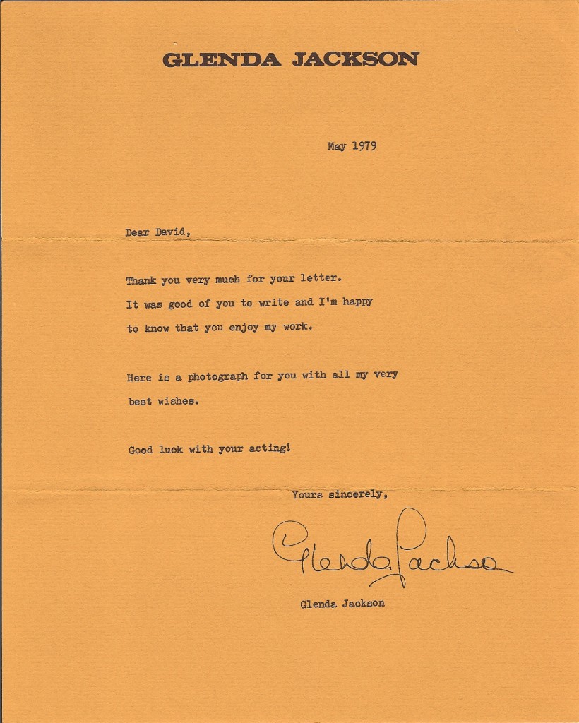 Glenda Jackson letter